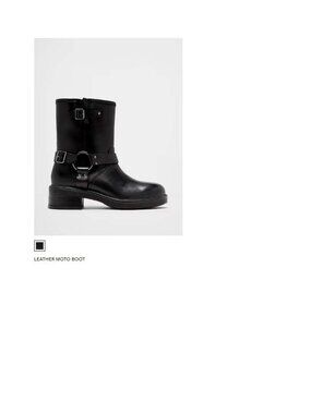 Banana Republic Black Leather Moto Boots